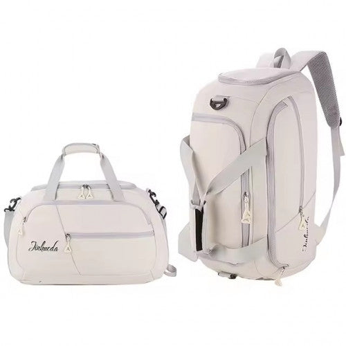 BLANCO/ BEIGE BOLSO MOCHILA DEPORTIVA CL