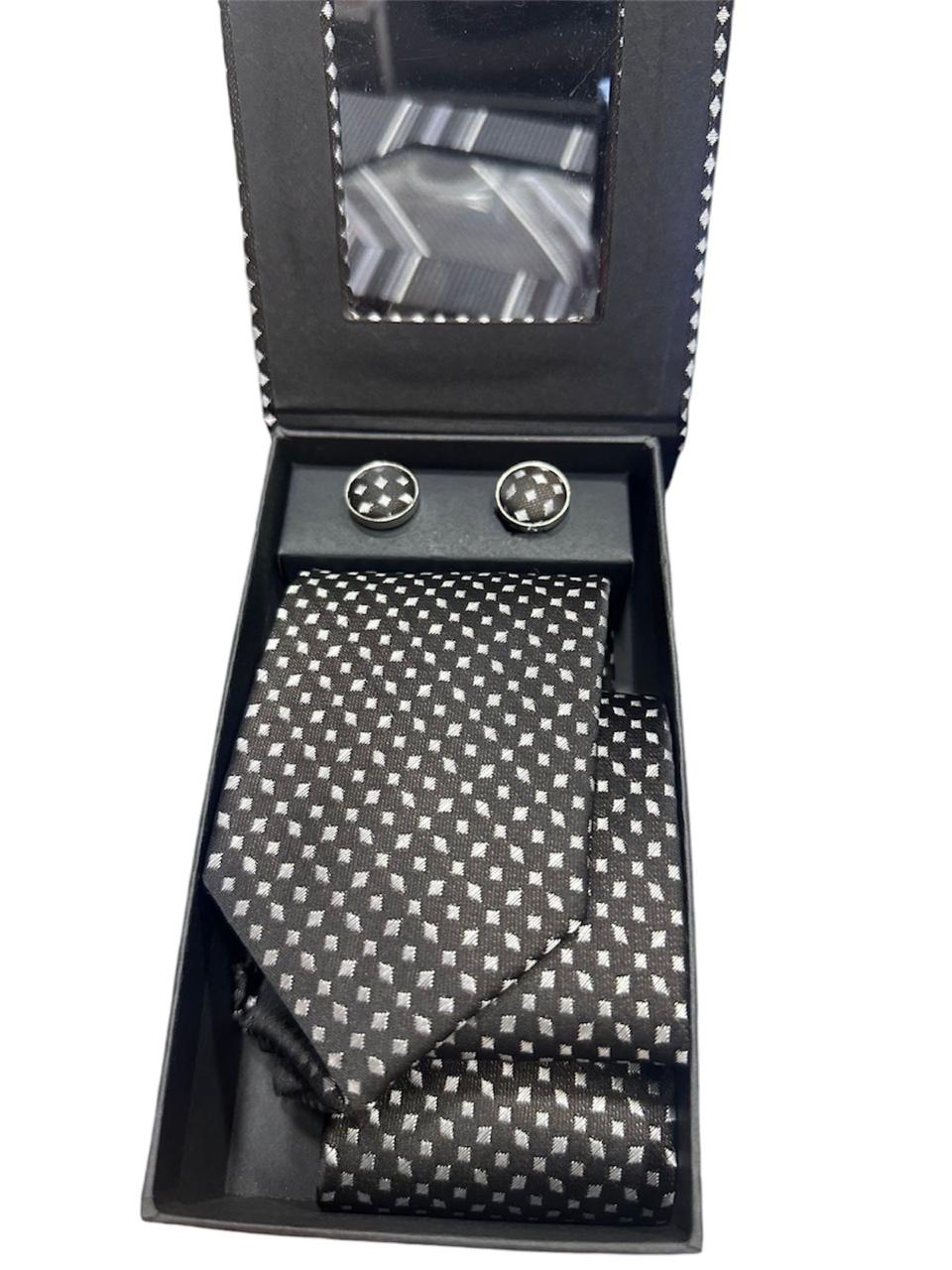 SET CORBATA + MANCUERNAS+ PAÑUELO 17