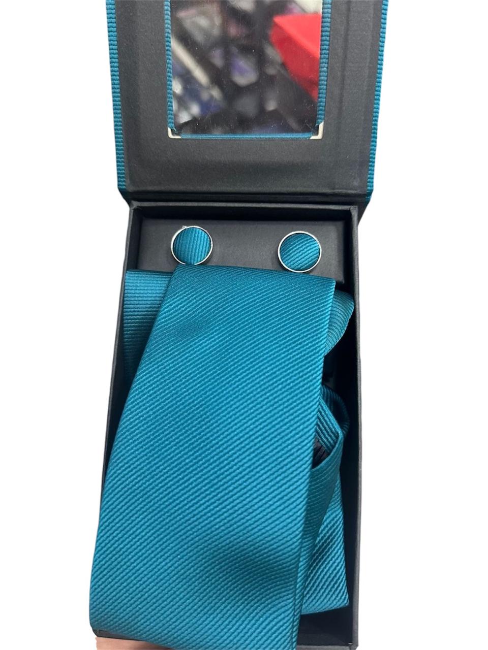 SET CORBATA + MANCUERNAS+ PAÑUELO 10