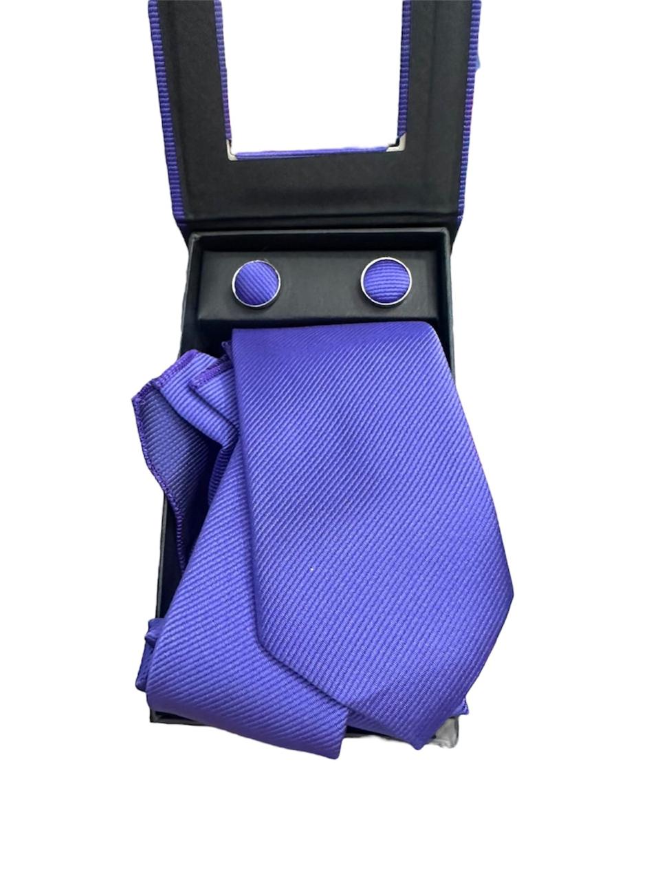 SET CORBATA + MANCUERNAS+ PAÑUELO 07