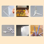 15cm x 15cm Pizarra led magica